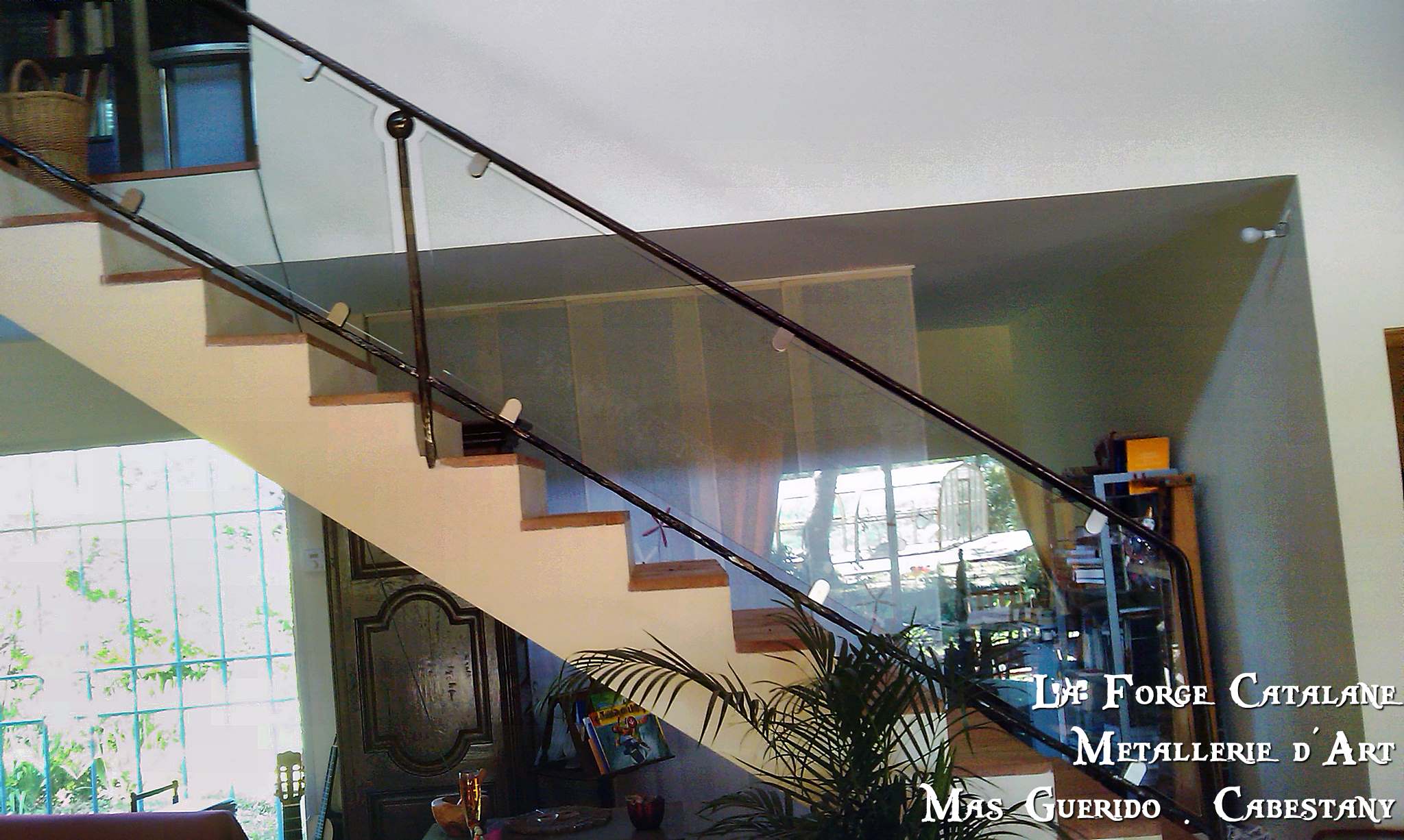 Rampant vitrage transparent pince verre inox forge catalane 2.jpg